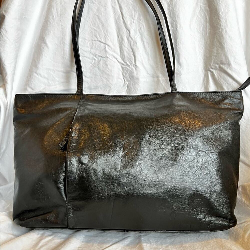 Latico Black Leather Tote Bag
